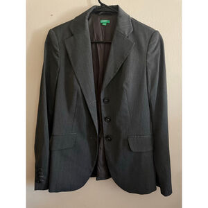 Women's United Colors of Benetton Charcoal 3 Button Blazer